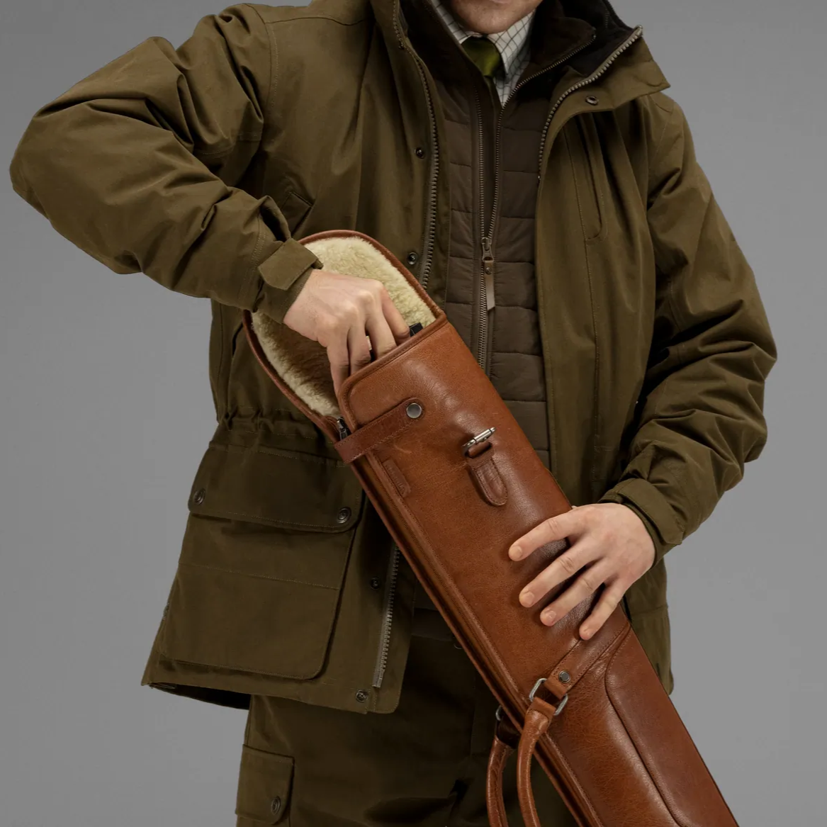 Harkila Retrieve Shotgun Slip Leather Cognac 135cm