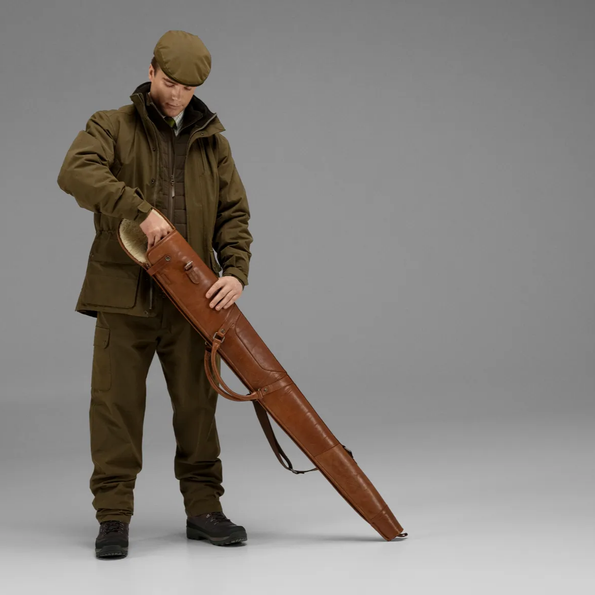 Harkila Retrieve Shotgun Slip Leather Cognac 135cm