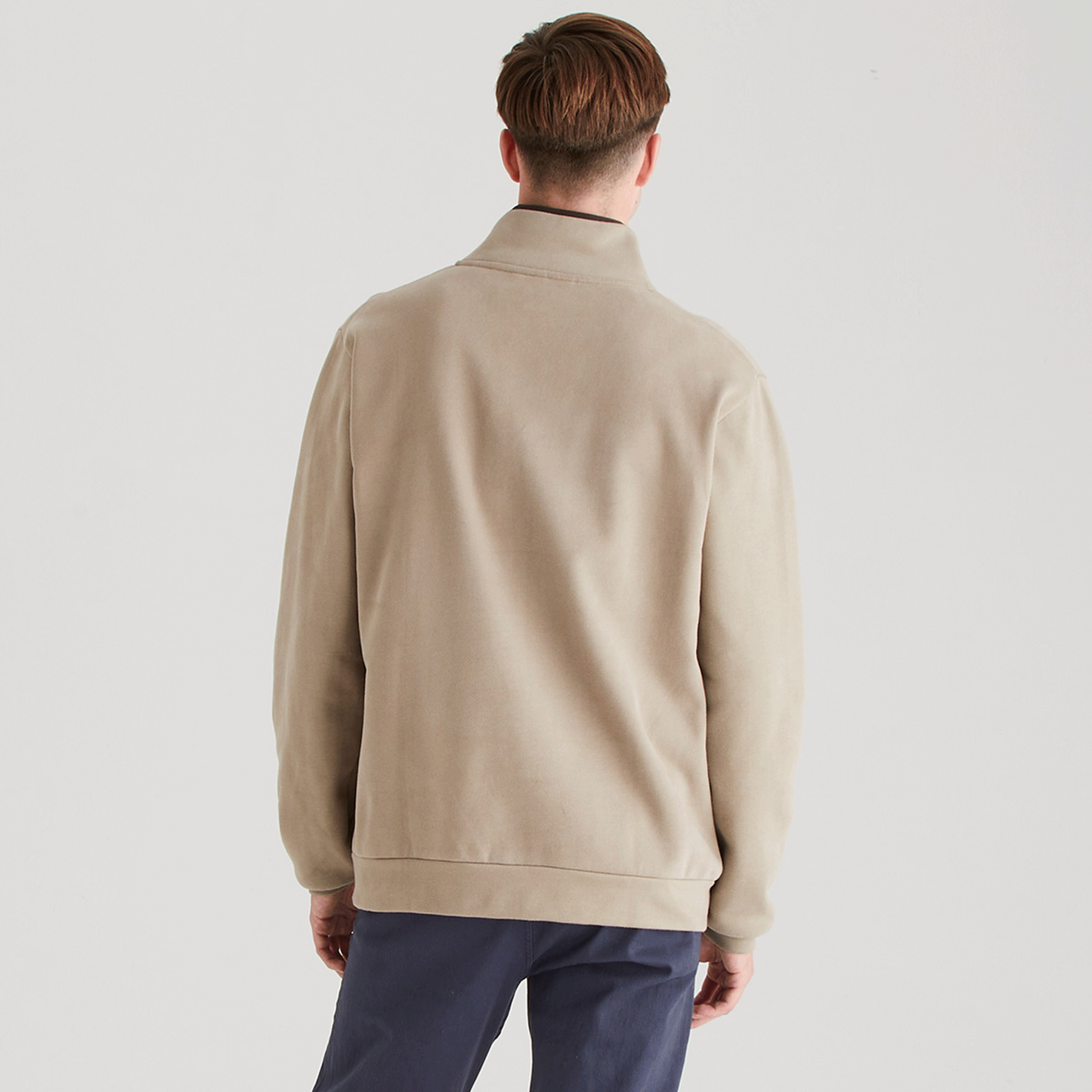 Ridgeline Men's Brancaster Quarter Zip Top Roasted Cashew