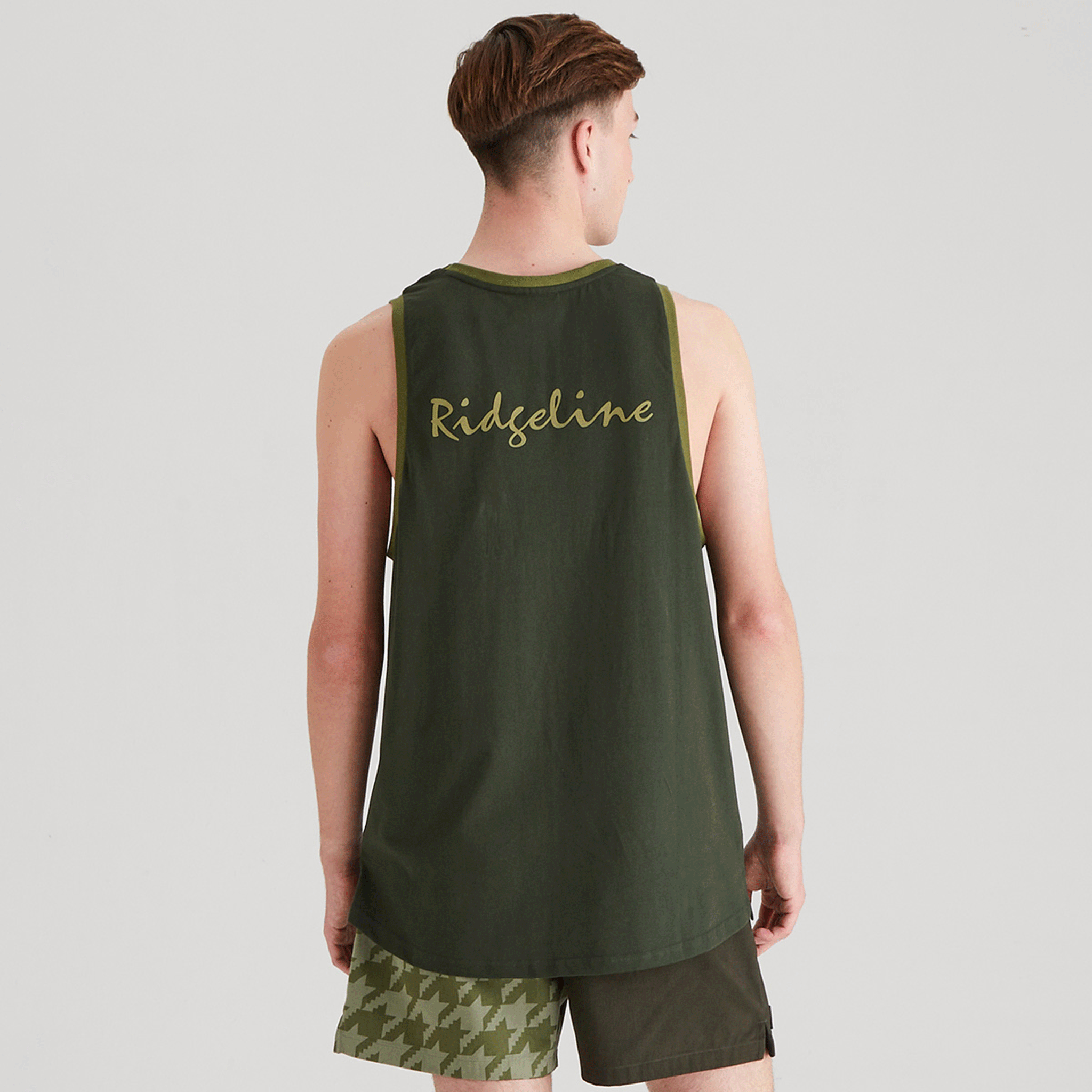 Ridgeline Men's Signature Singlet Top Deep Forest