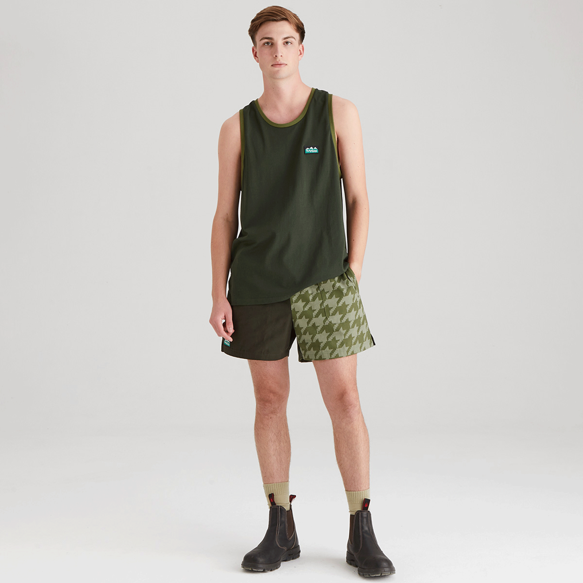 Ridgeline Men's Signature Singlet Top Deep Forest