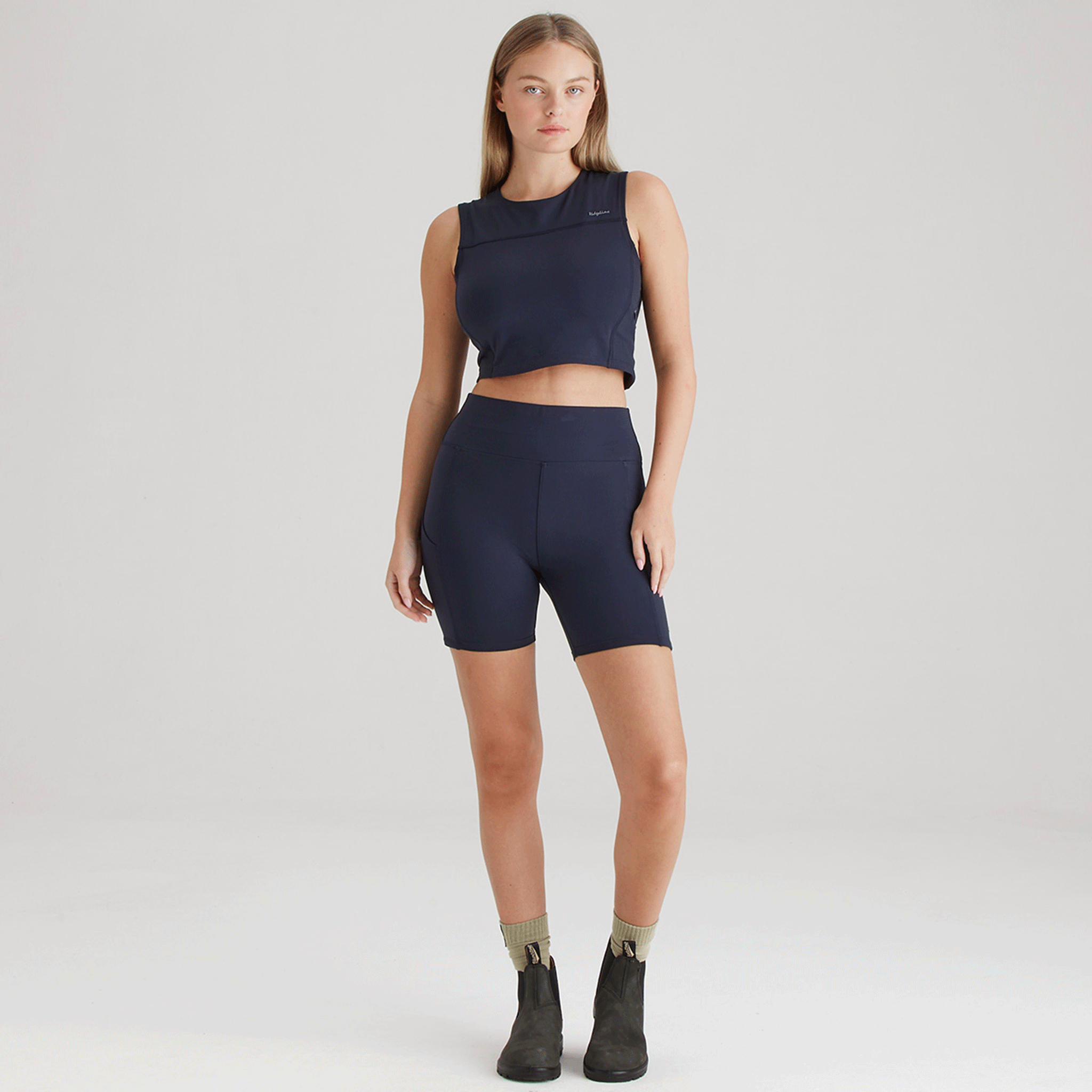 Ridgeline Women's Infinity Crop Top Navy