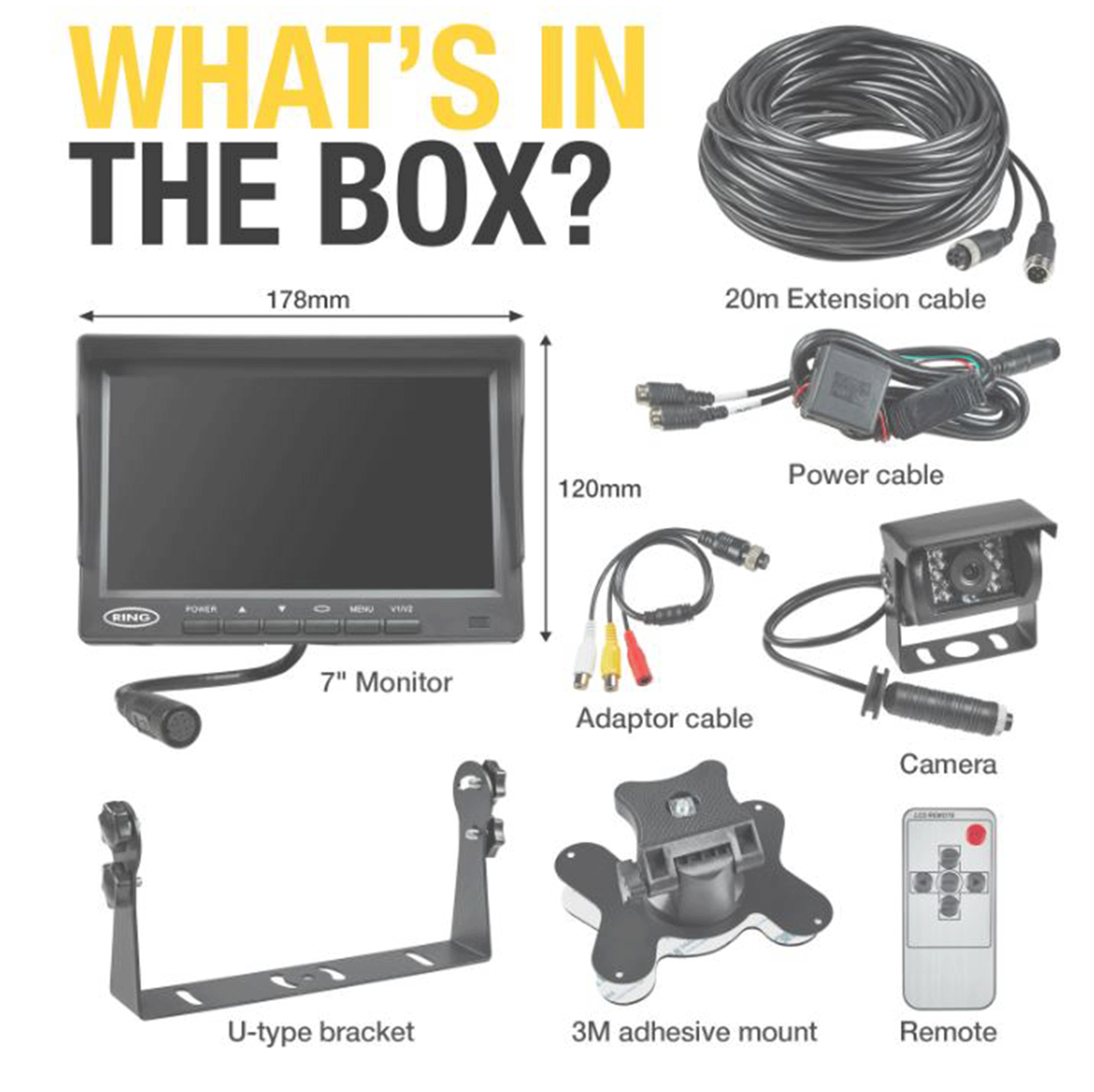 Ring Automotive Trade Pro 7'' Reversing Camera System