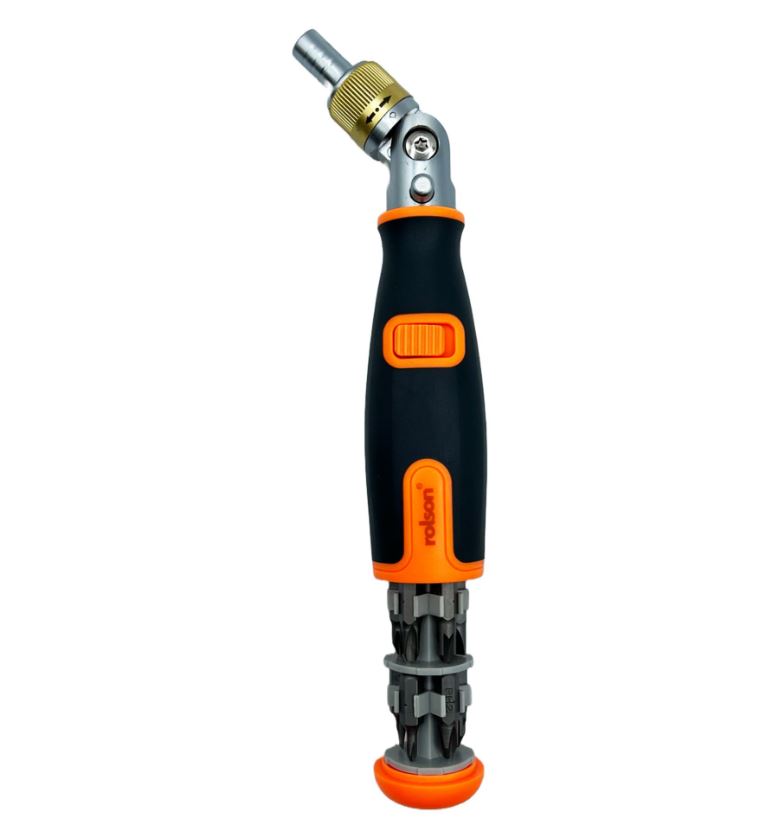 Rolson Ratchet Screwdriver with Flexi Head & Spare Bits 2