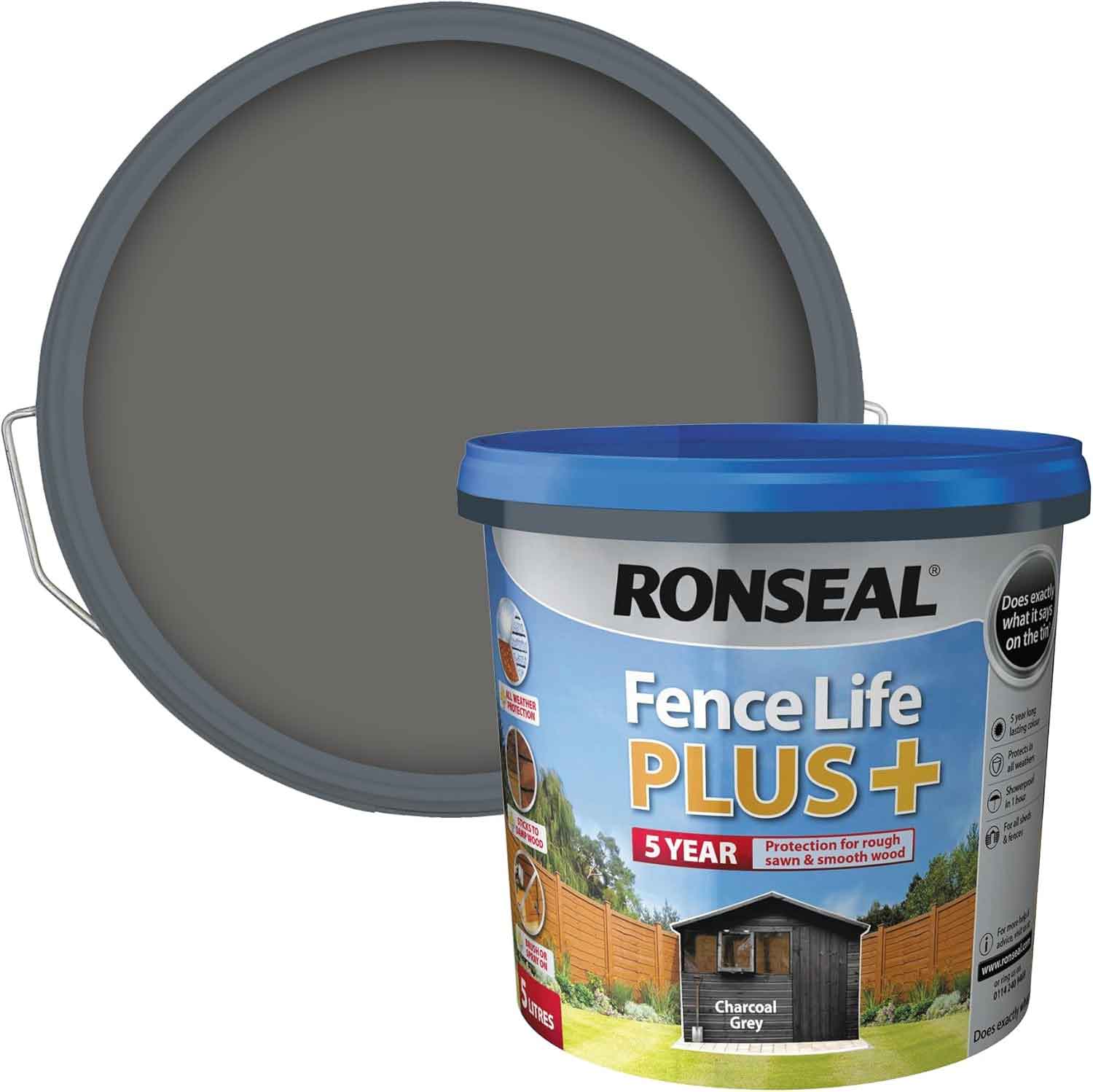 Ronseal Fence Life Plus+ 5 Litre - Assorted Colours