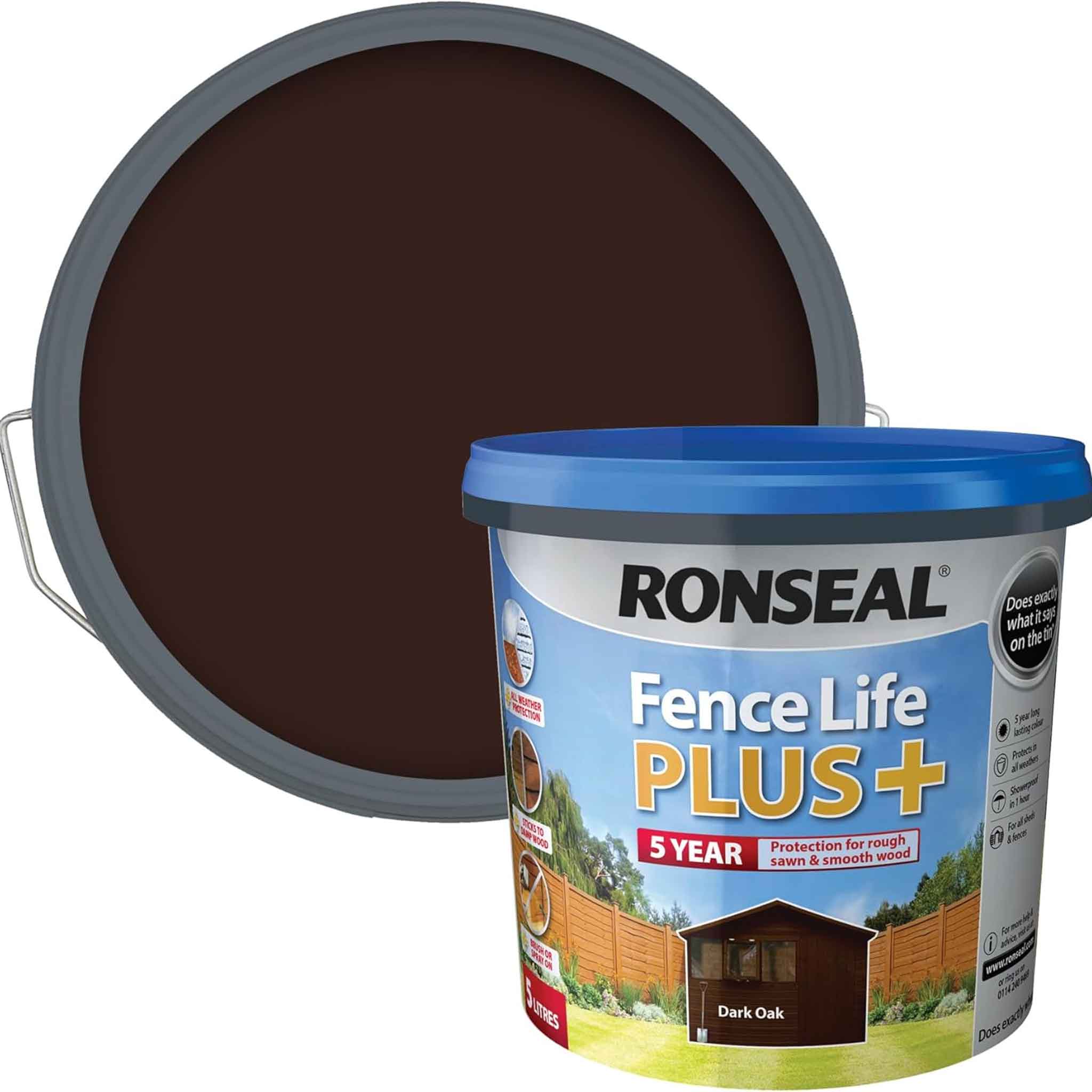 Ronseal Fence Life Plus+ 5 Litre - Assorted Colours