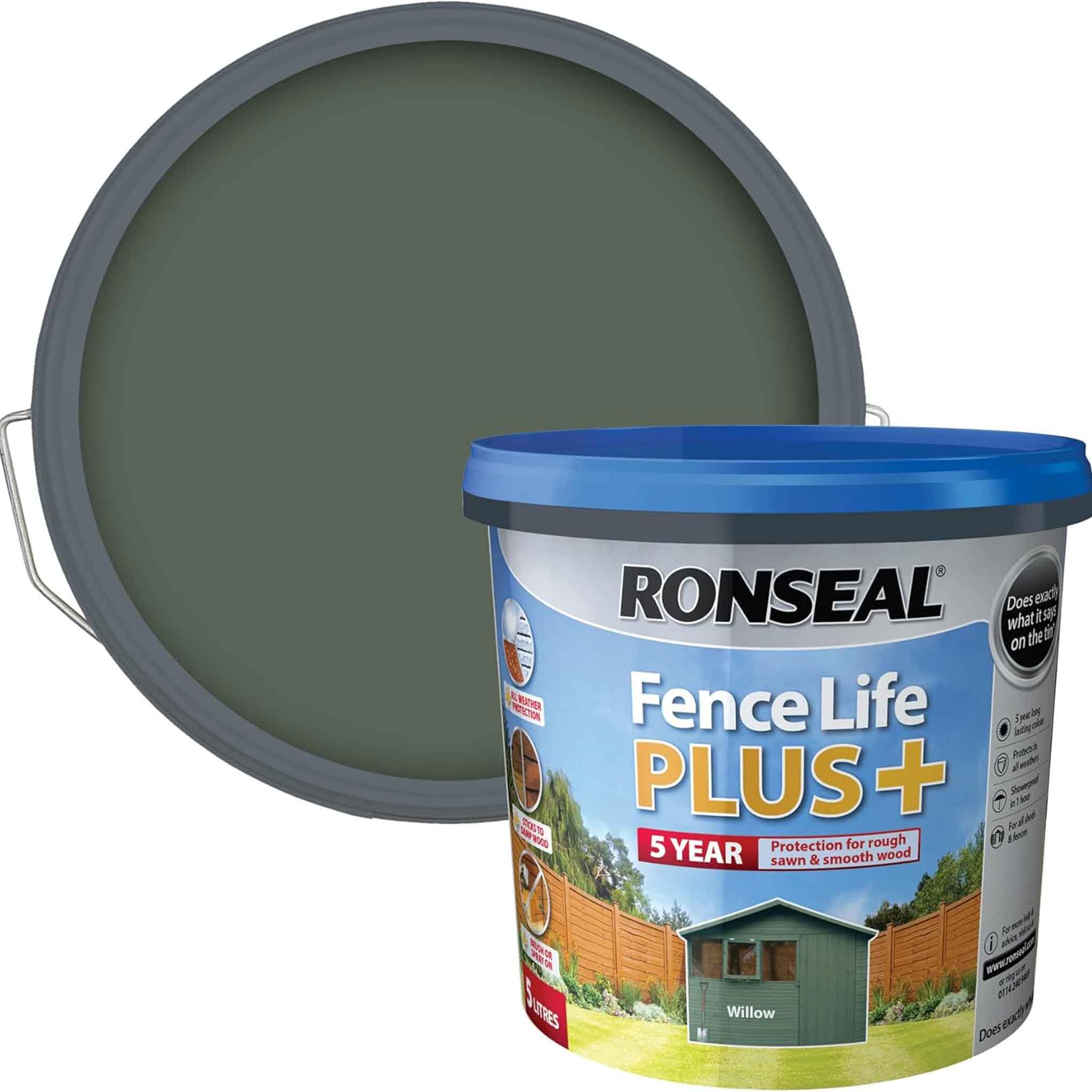 Ronseal Fence Life Plus+ 5 Litre - Assorted Colours