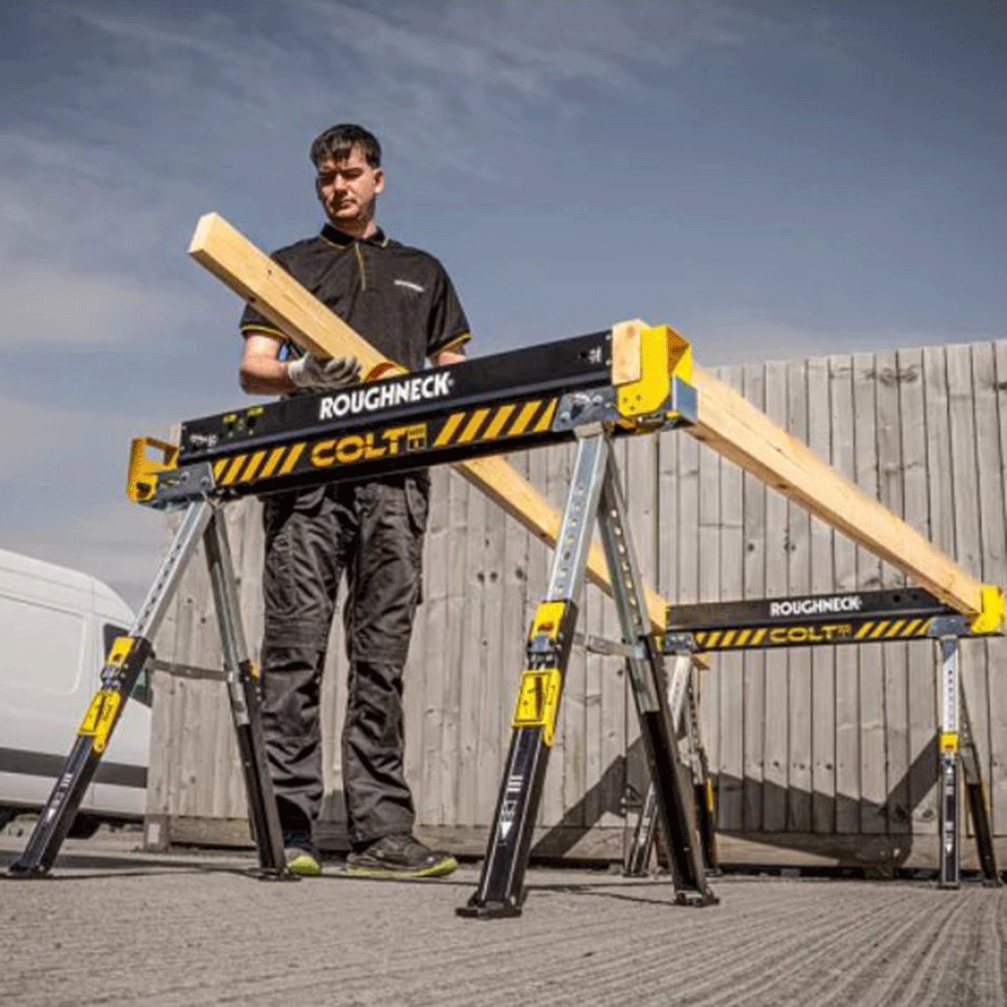 Roughneck Colt 600E Sawhorse Twin Pack