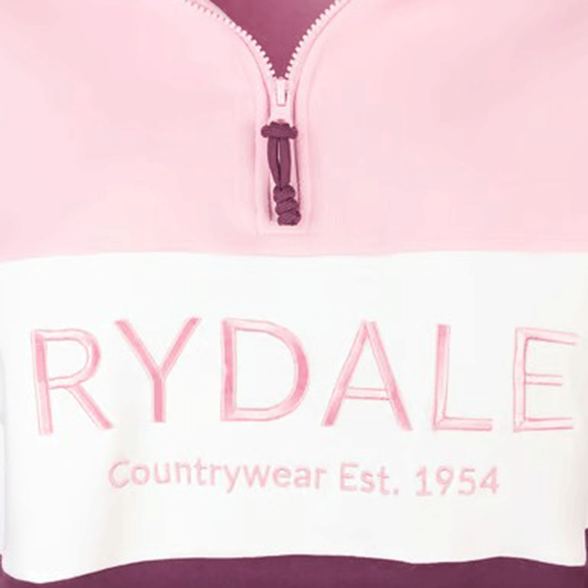 Rydale Byland Ladies Quarter Zip Sweatshirt Berry-White-Sorbet