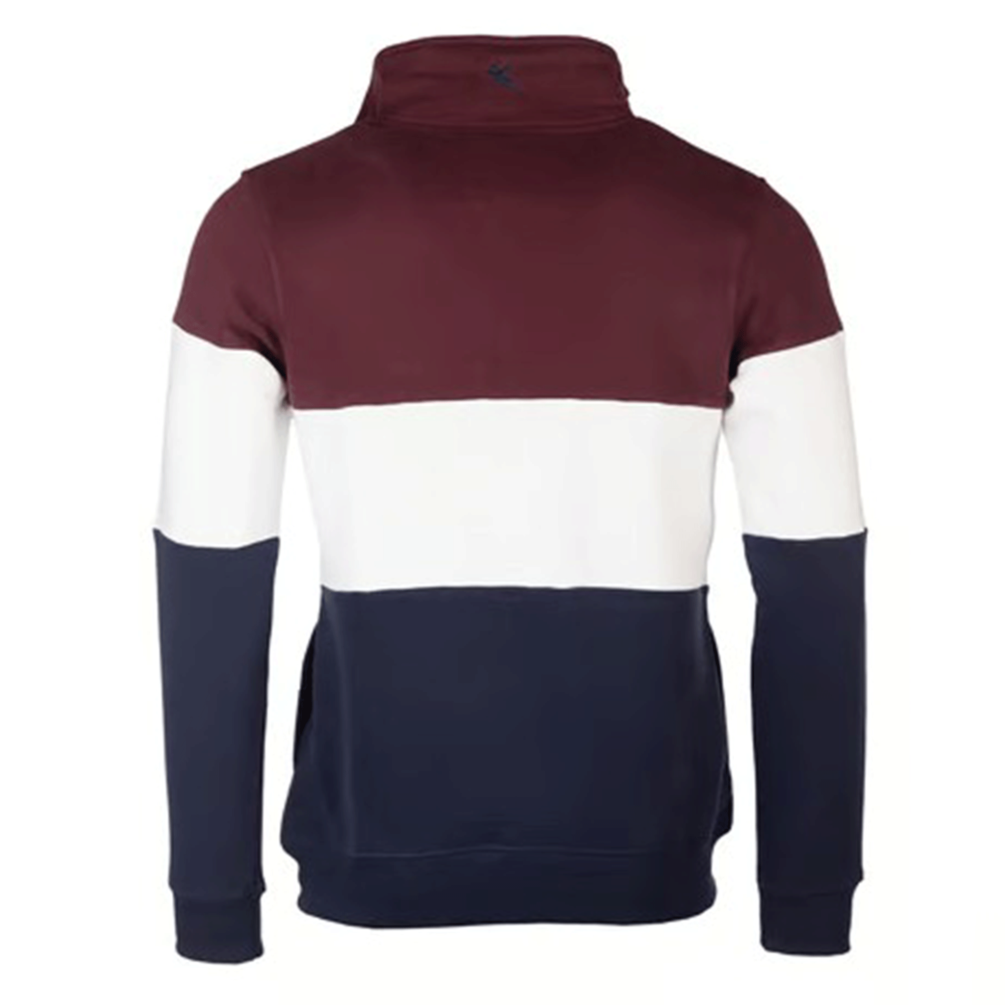 Rydale Byland Men's Quarter Zip Sweatshirt Navy-White-Wine