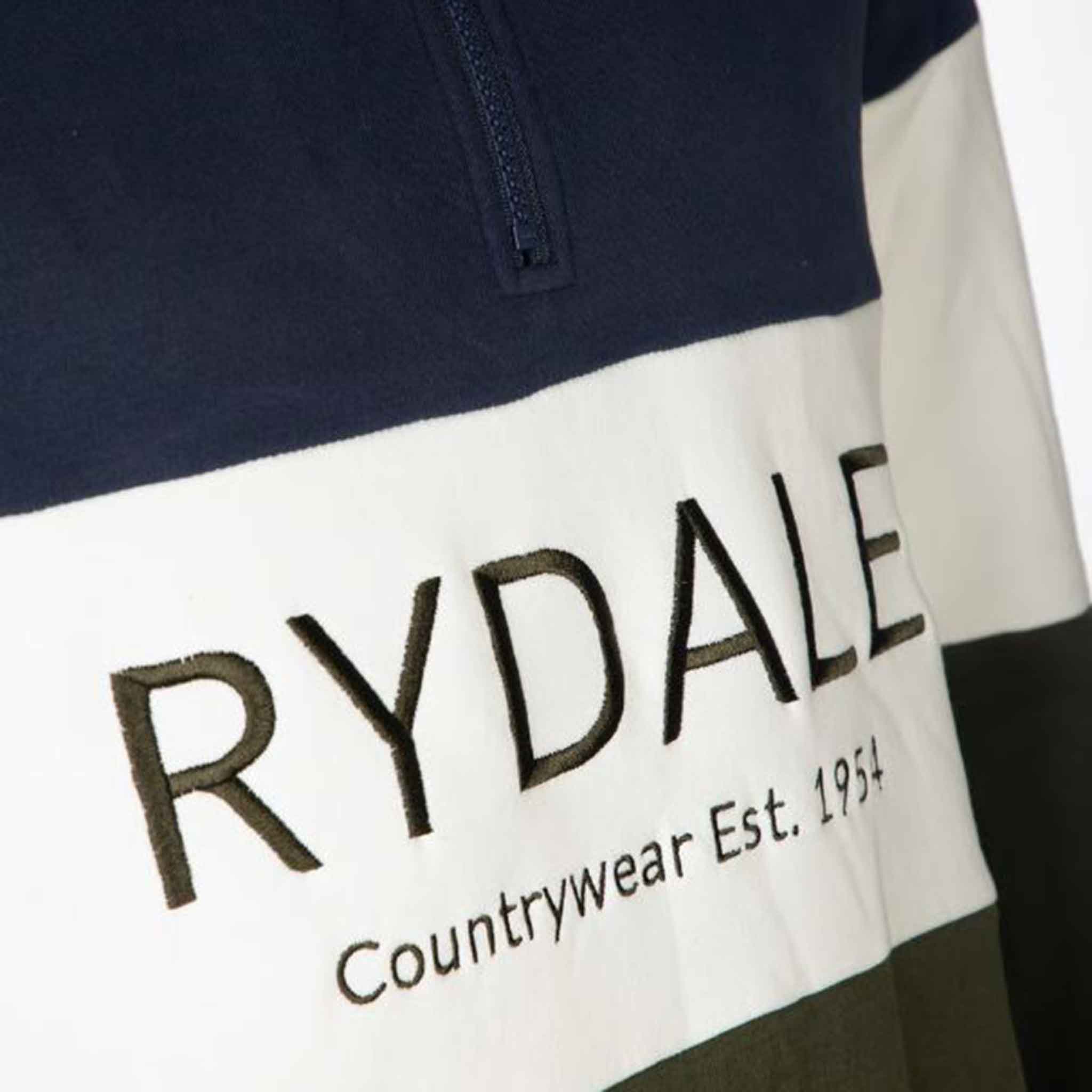 Rydale-Byland-Mens-Qtr-Zip-Sweatshirt-Navy-White-Olive-3