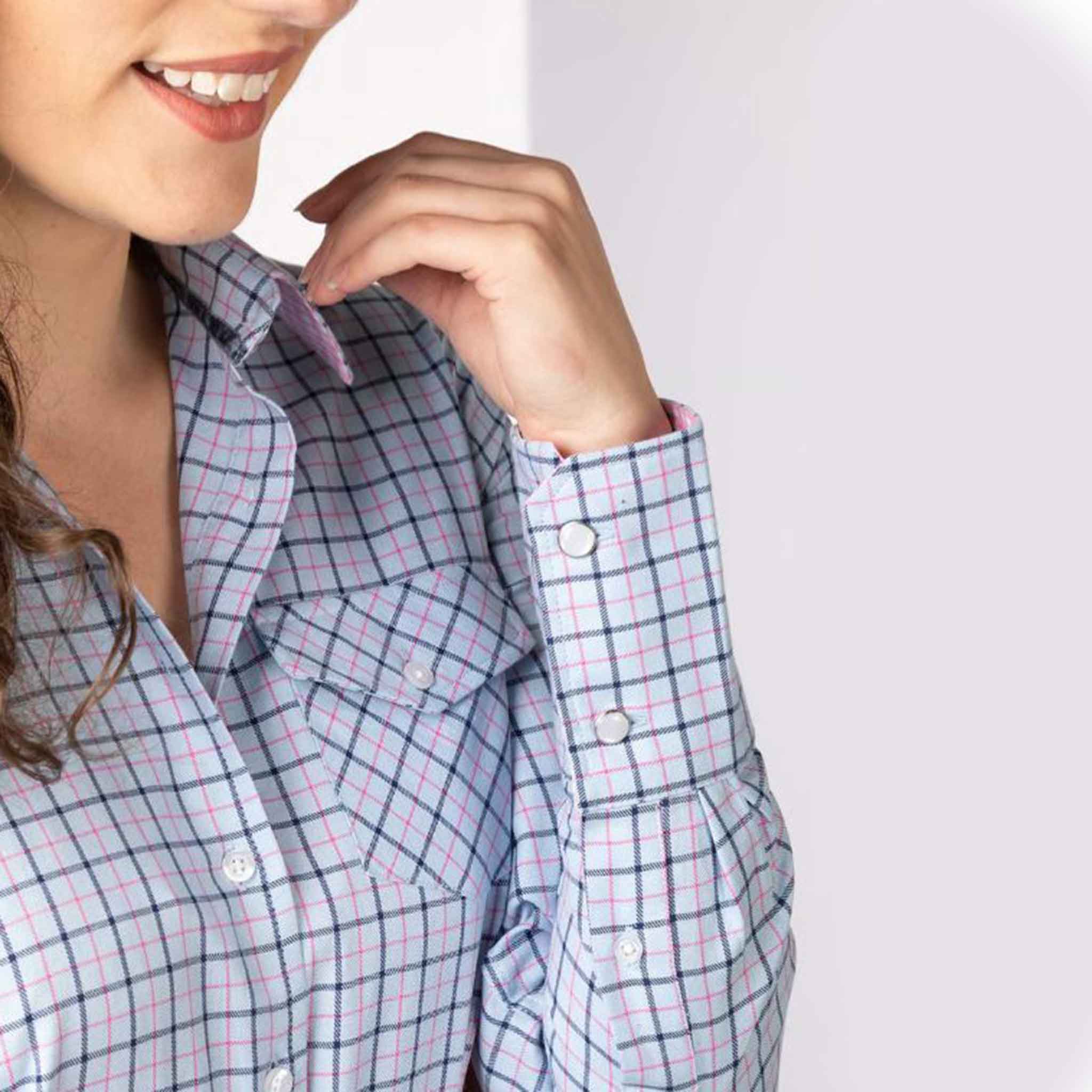Rydale-Ellie-II-Ladies-Country-Check-Shirt-Blue-3