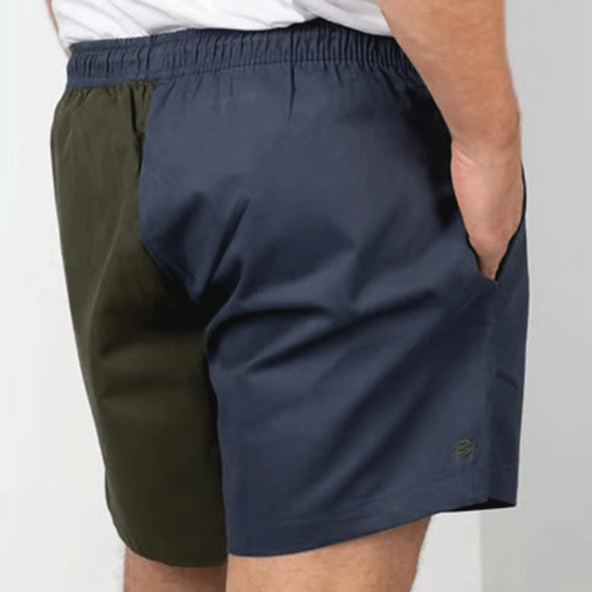 Rydale Fordon Men's Quartered Cotton Rugby Shorts Navy-Olive