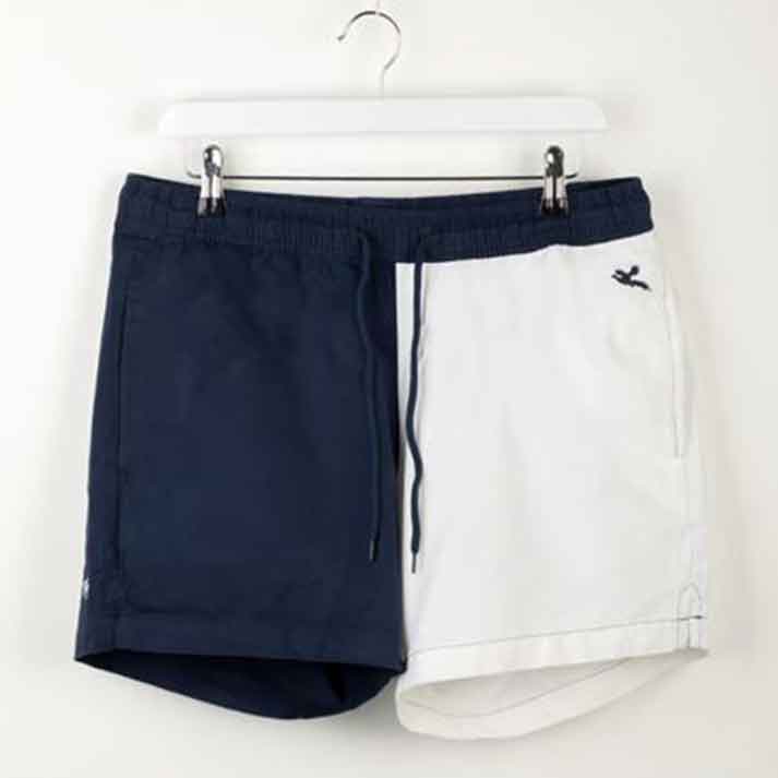 Rydale Fordon Men's Quartered Cotton Rugby Shorts Navy-White