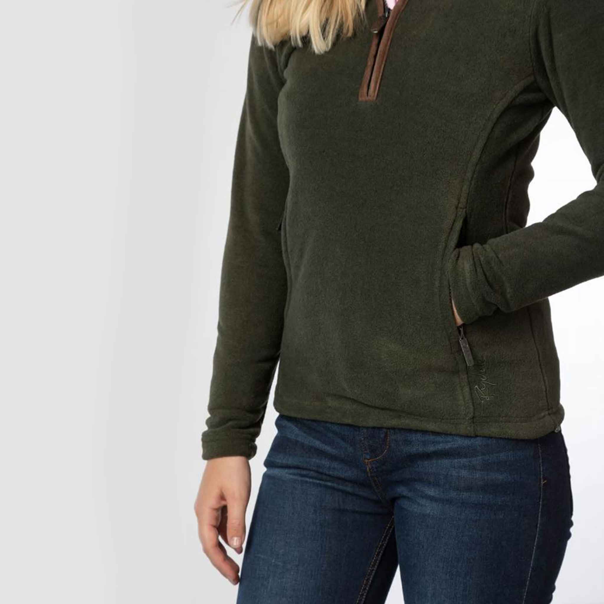 Rydale-Huggate-Ladies-Overhead-Fleece-Khaki-4