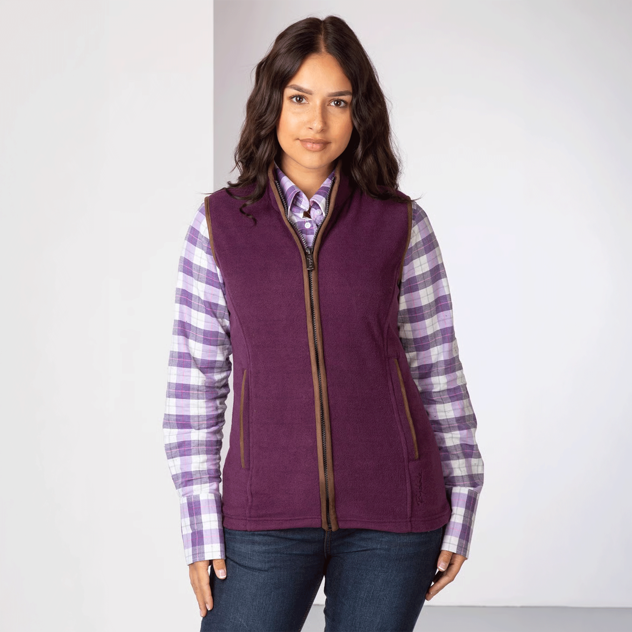 Rydale Huggate Ladies Premium Fleece Waistcoat Berry