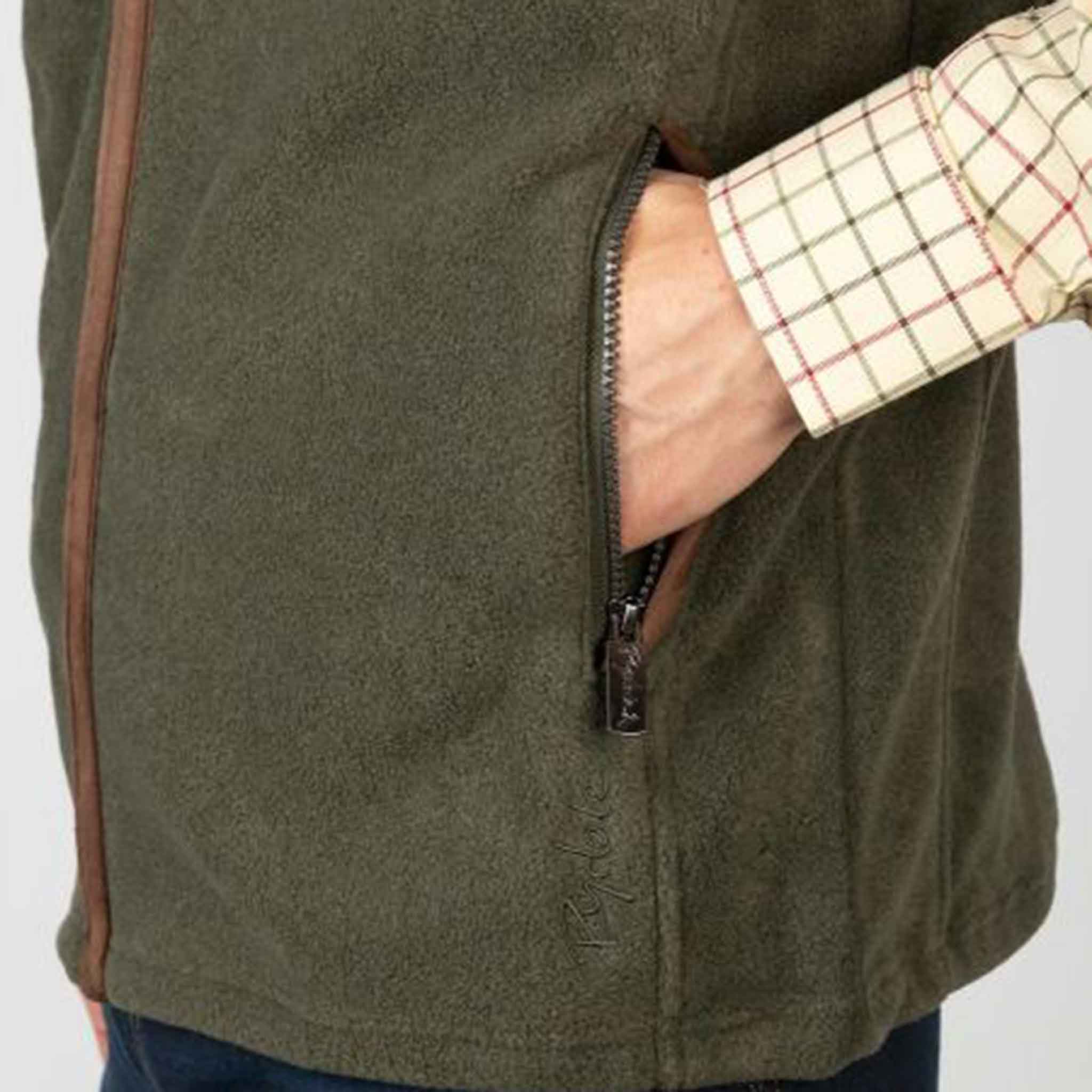 Rydale-Huggate-Men's-Premium-Fleece-Waistcoat-Khaki-4