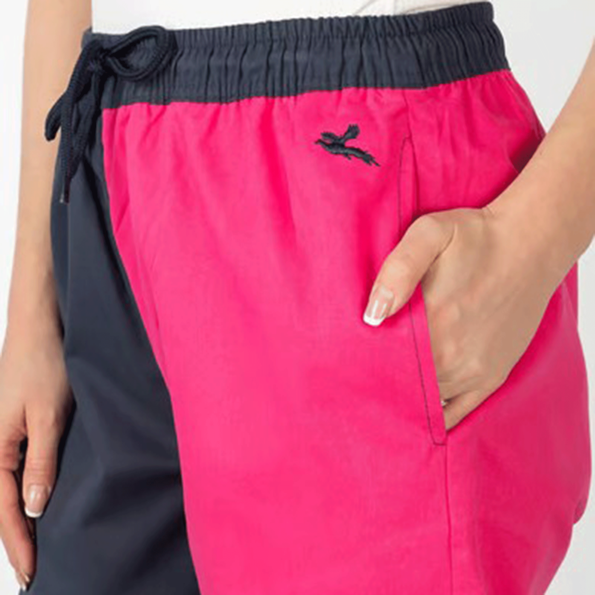 Rydale Kirby Ladies Quartered Cotton Rugby Shorts Navy-Bonbon