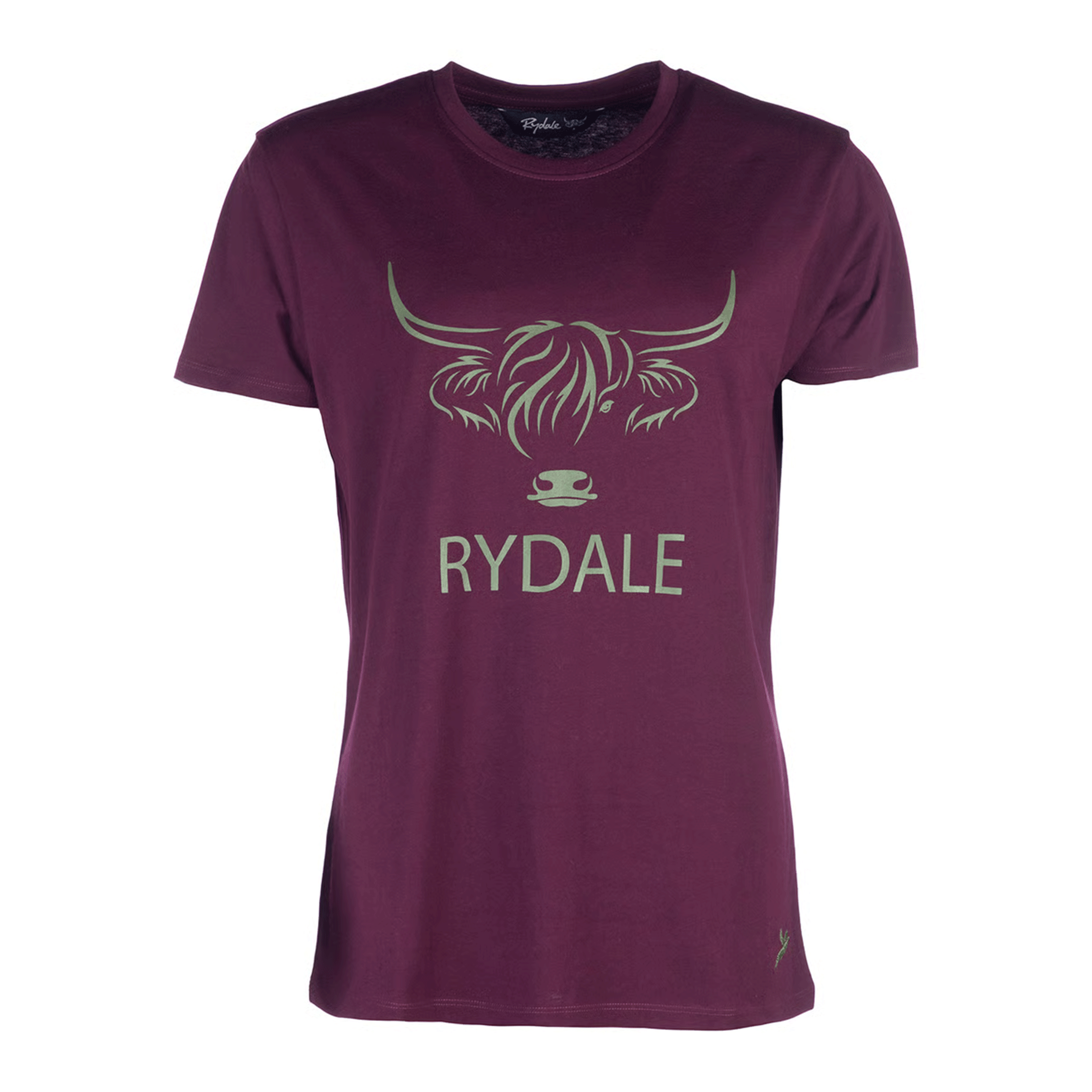 Rydale Ladies Highland Cow T-Shirt Kirby Dark Berry
