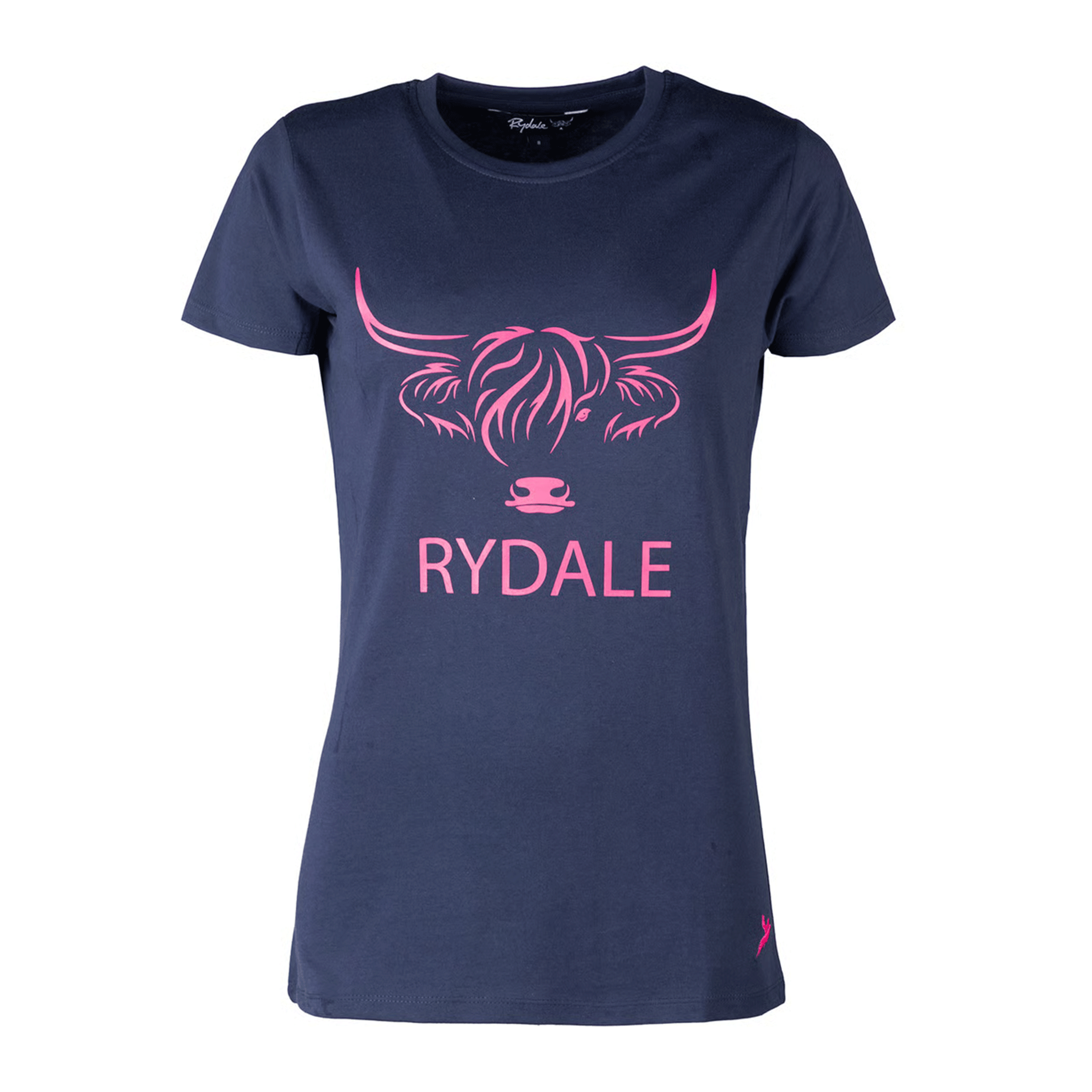 Rydale Ladies Highland Cow T-Shirt Kirby Navy