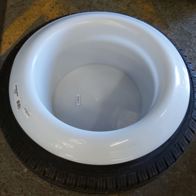 Saddlers White Tyre Bowl 1