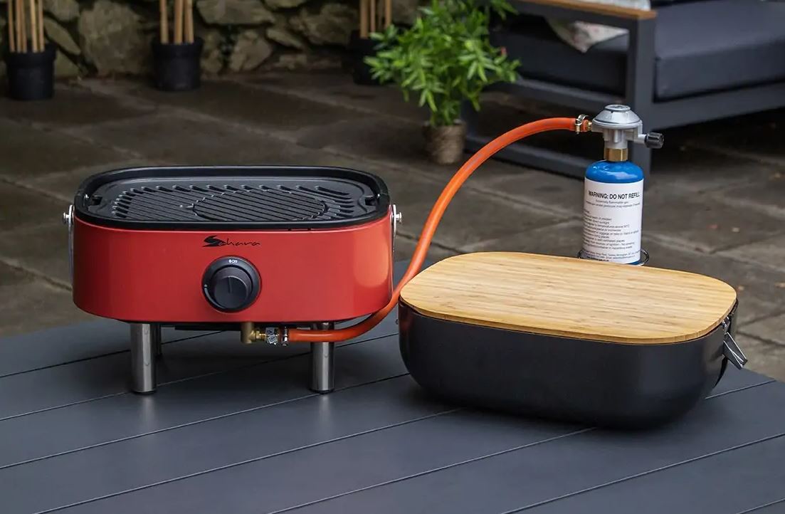 Sahara Mini Portable Gas BBQ Red 4