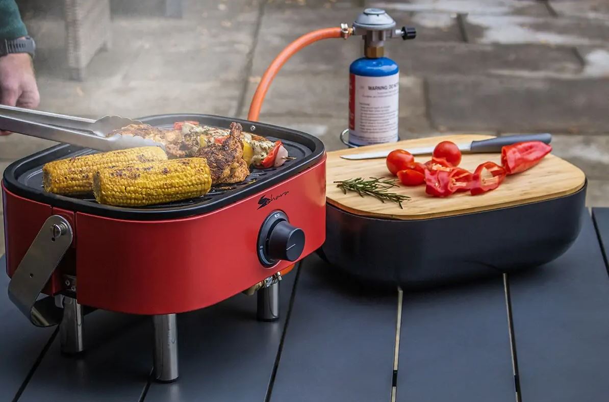 Sahara Mini Portable Gas BBQ Red 7