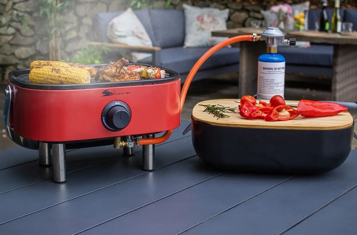 Sahara Mini Portable Gas BBQ Red 8