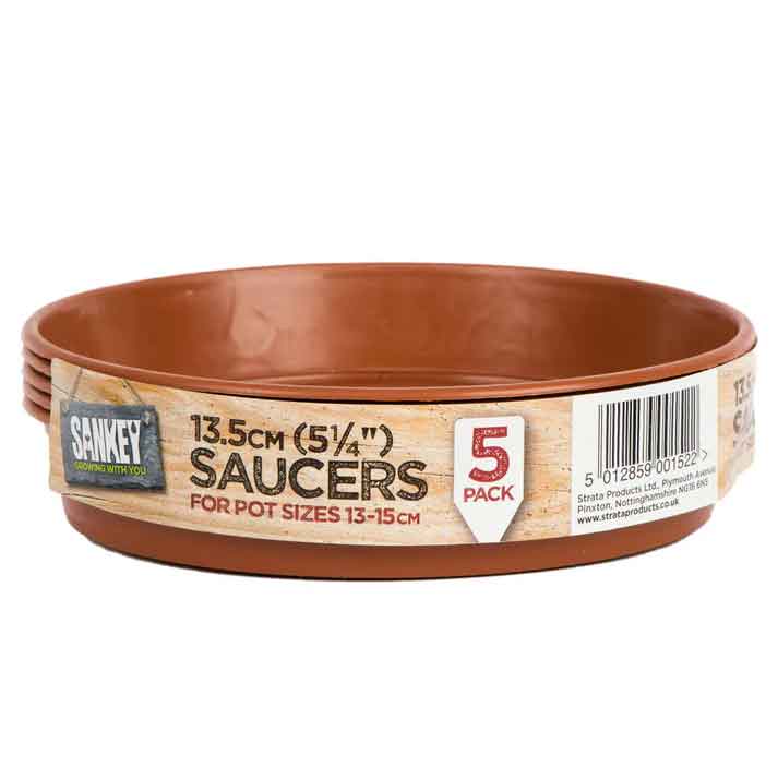 Sankey Plastic Grow Saucers Terracotta