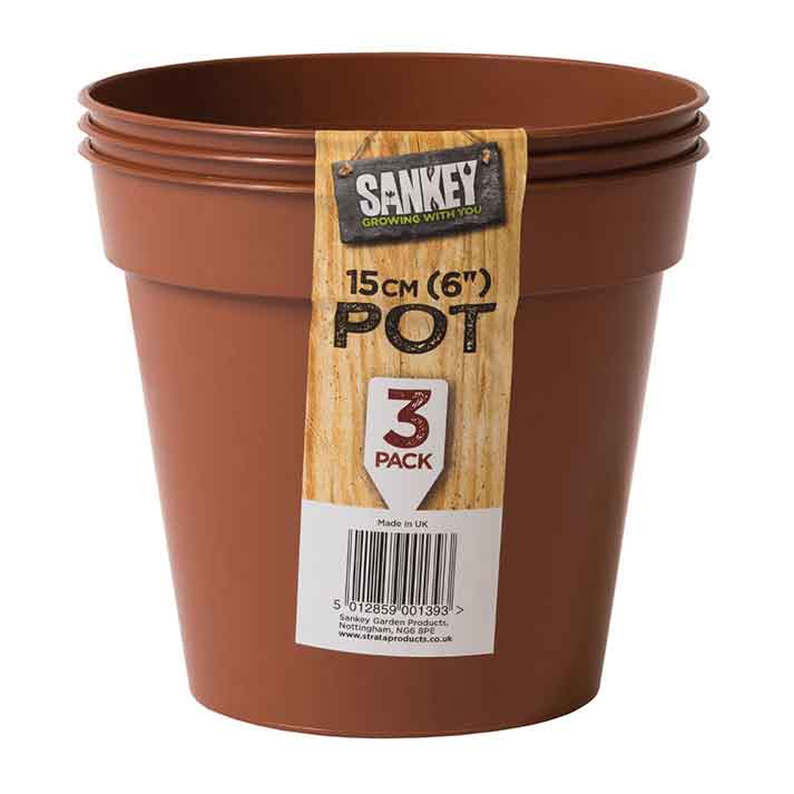 Sankey Plastic Grow Pots Terracotta