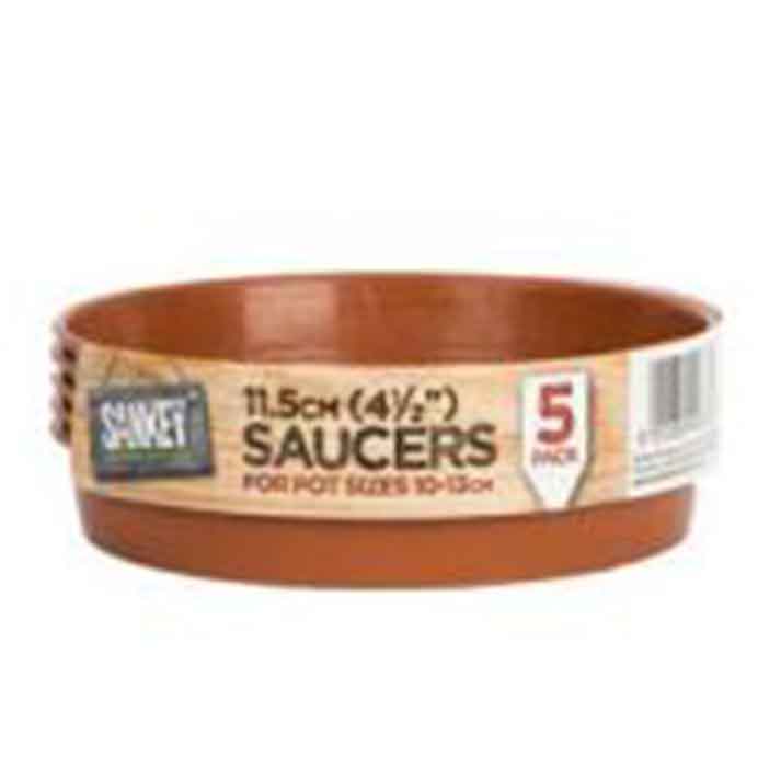 Sankey Plastic Grow Saucers Terracotta