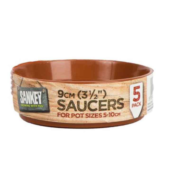 Sankey Plastic Grow Saucers Terracotta
