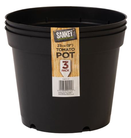 Sankey 5 Litre Plastic Tomato Pots Black 3 Pack