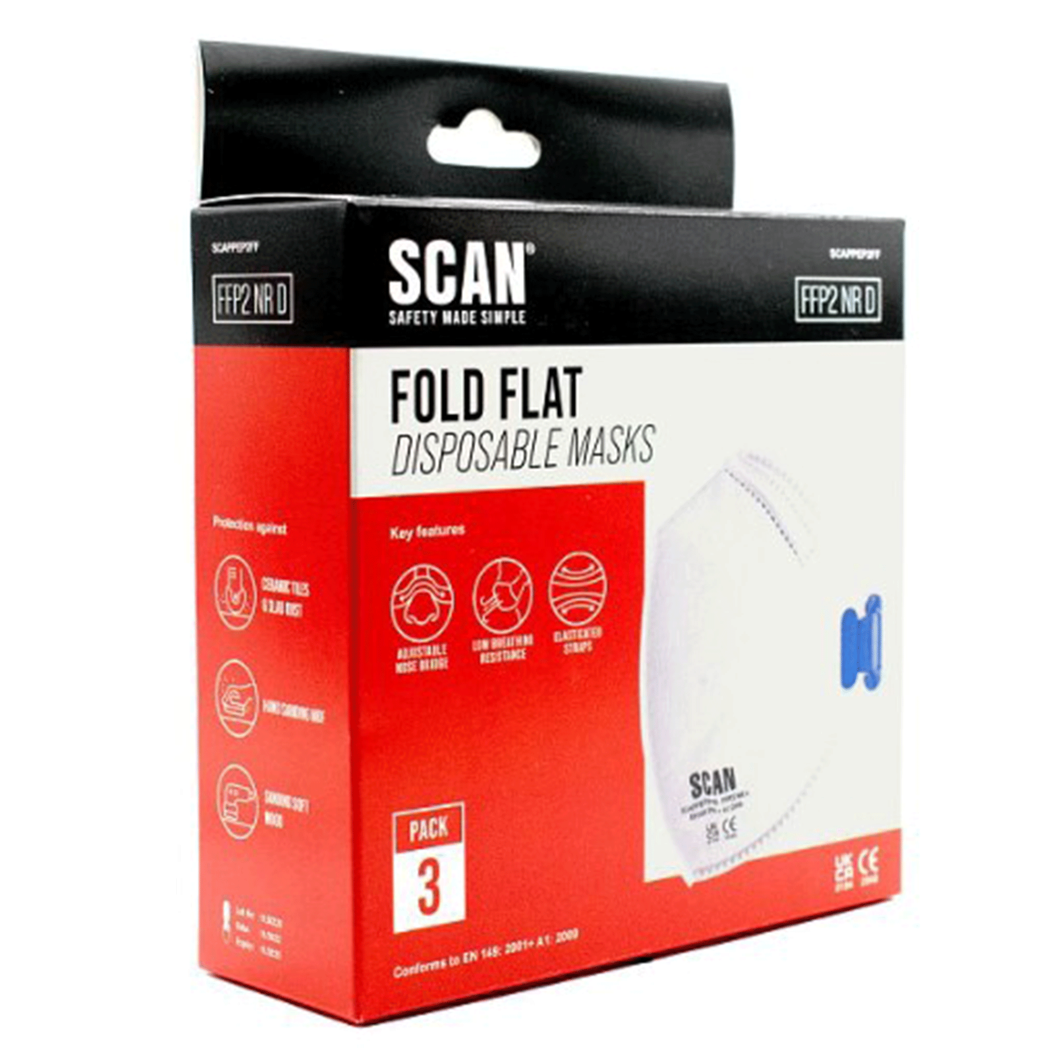 Scan FFP2 Fold Flat Disposable Dust Mask