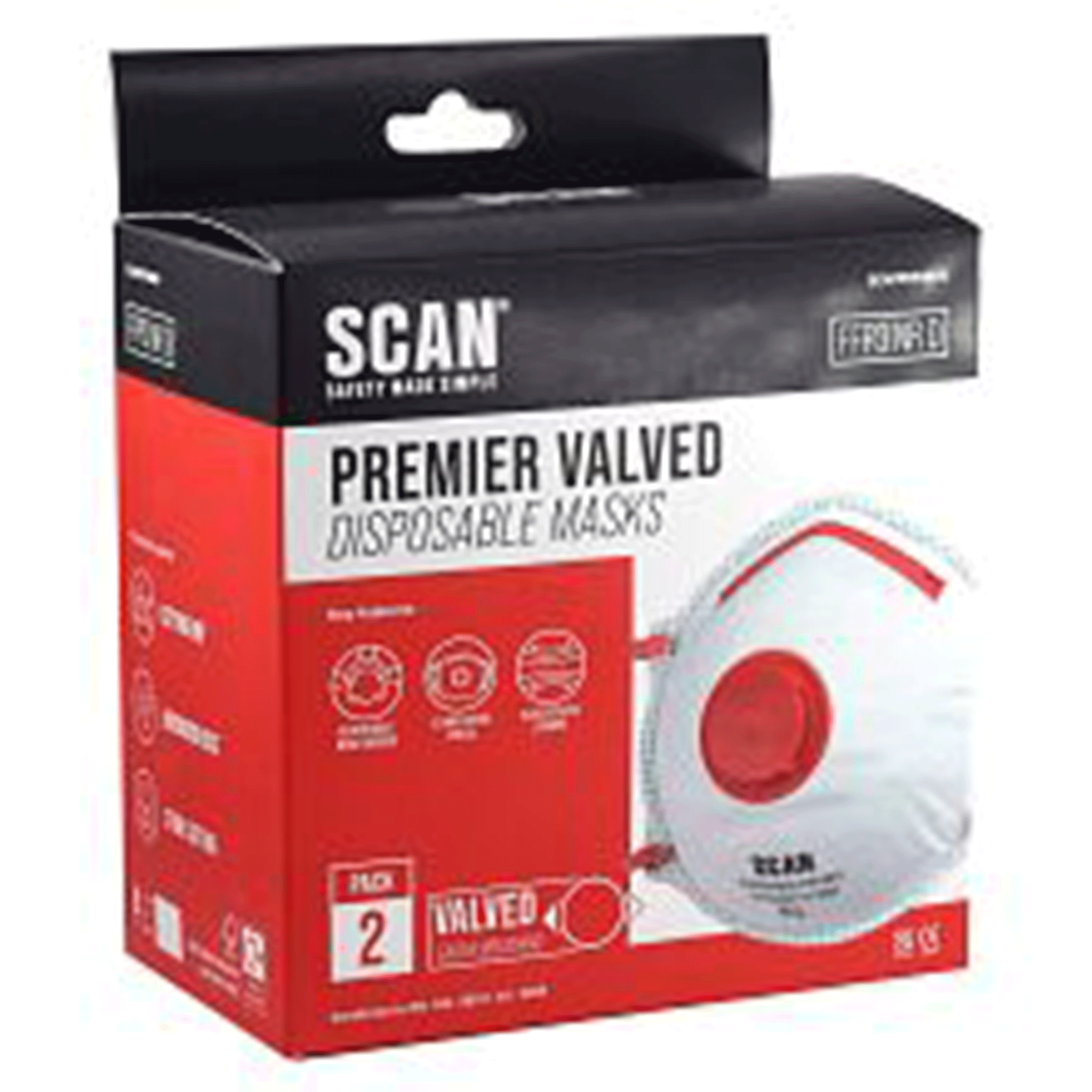 Scan Premier Valved Disposable Mask FFP3 - Pack of Two
