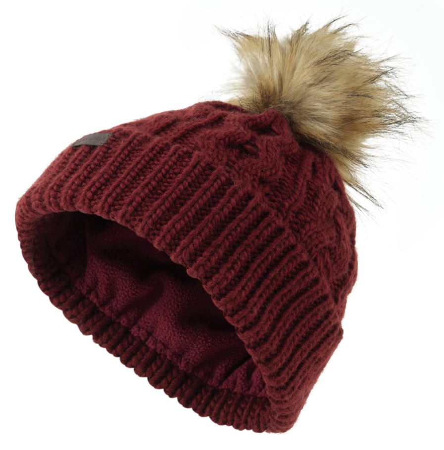 Schoffel Bakewell Cable Knit Bobble Hat Damson 1