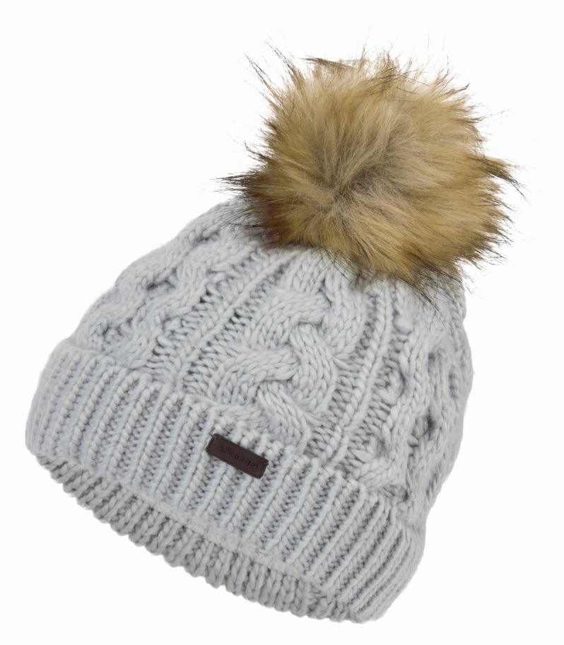 Schoffel Bakewell Cable Knit Bobble Hat Silver 2