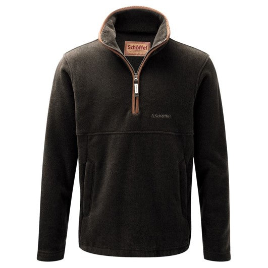 Schoffel Berkeley Qtr Zip Fleece Dark Olive 1