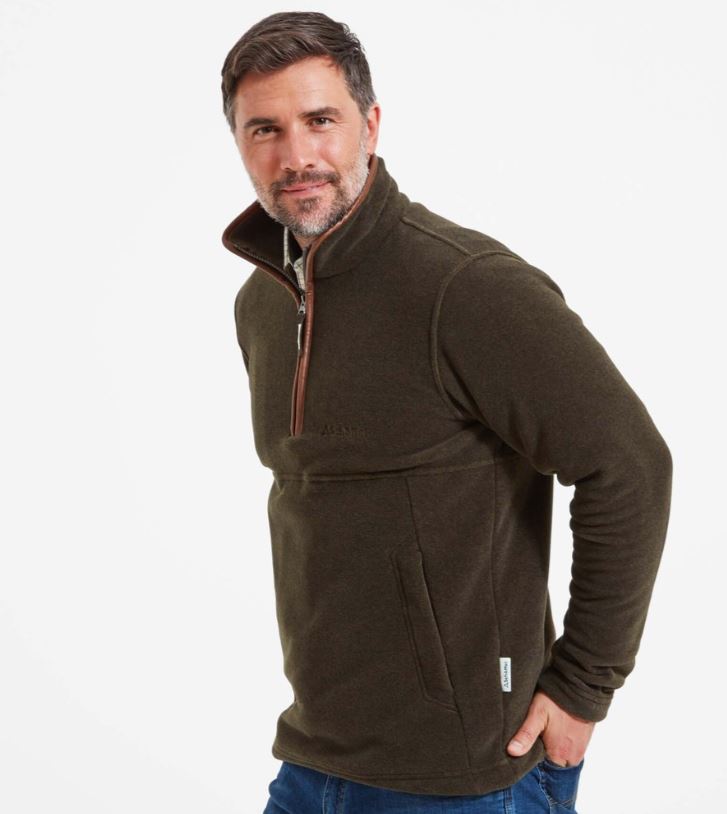 Schoffel Berkeley Qtr Zip Fleece Dark Olive 3