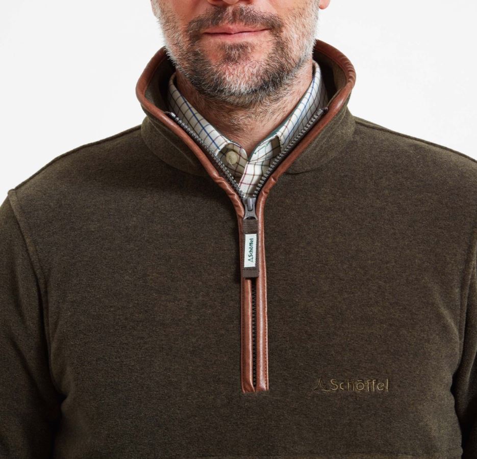 Schoffel Berkeley Qtr Zip Fleece Dark Olive 4