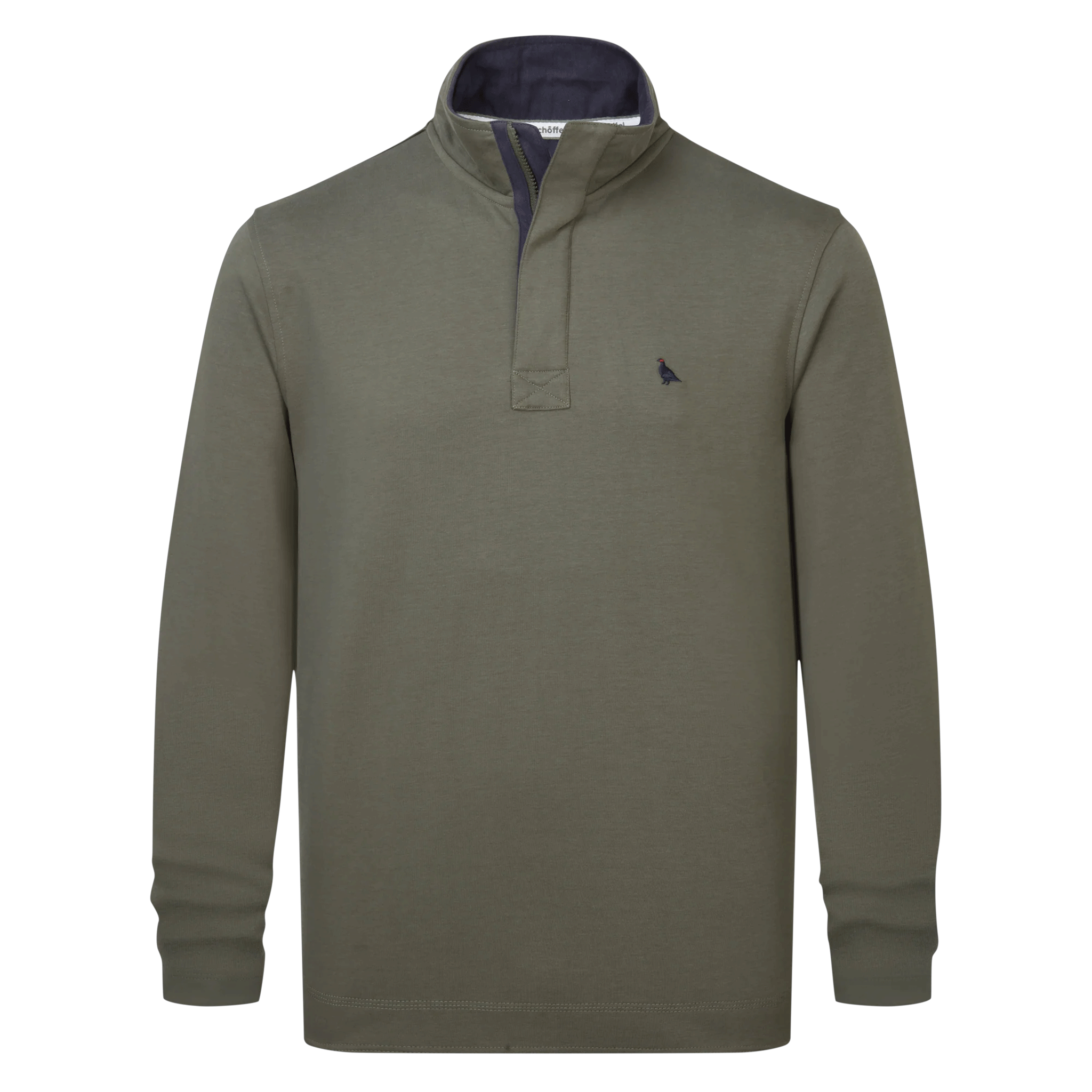 Schoffel Porthleven Quarter Zip Jumper in Beetle Green