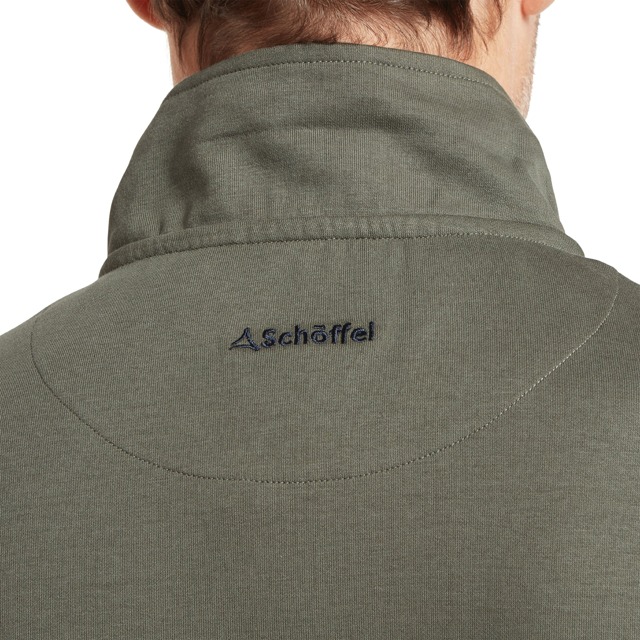 Schoffel Porthleven Quarter Zip Jumper in Beetle Green