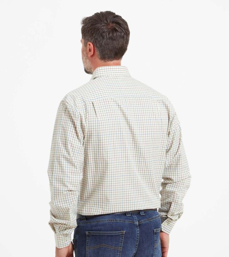 Schoffel Burnham Tattersall Classic Shirt Olive Tattersall 4