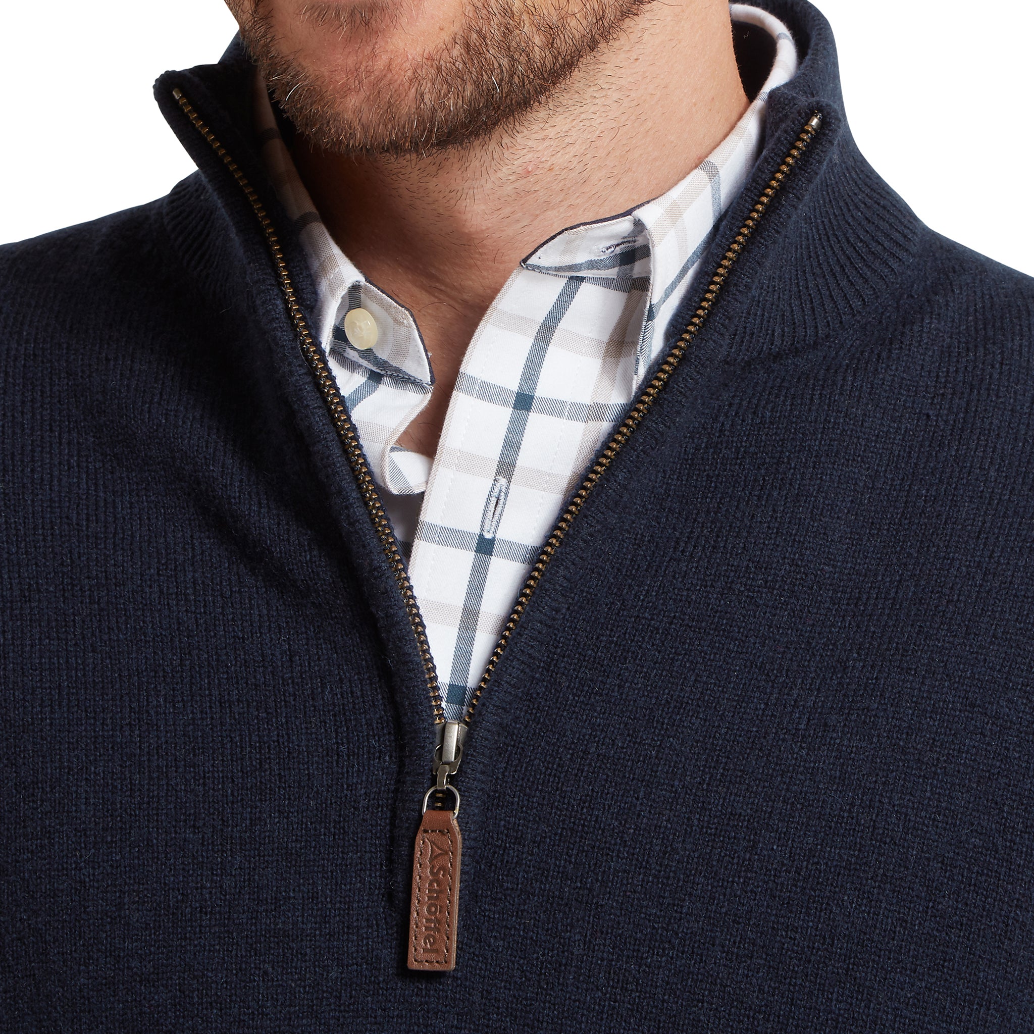 Schöffel Calton Cotton Cashmere 1/4 Zip Jumper Navy - Don't Publish yet