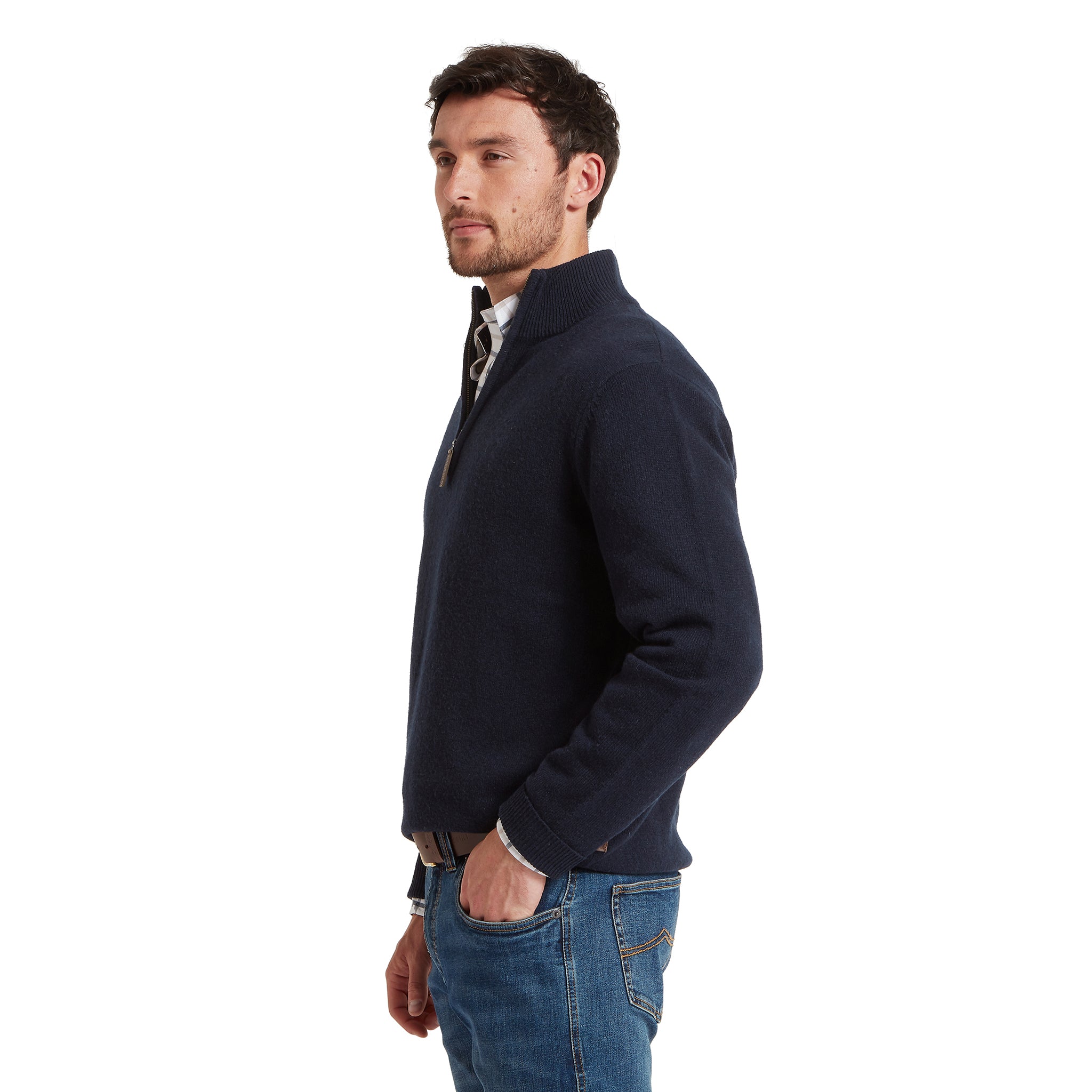 Schöffel Calton Cotton Cashmere 1/4 Zip Jumper Navy - Don't Publish yet