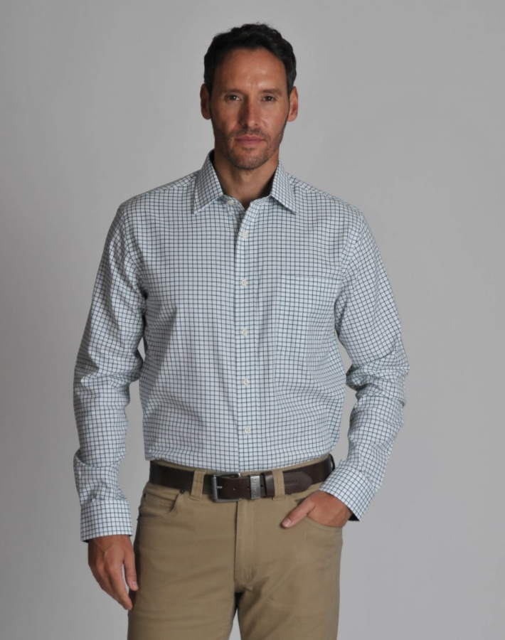 Schoffel Cambridge Dark Olive Check Shirt 2