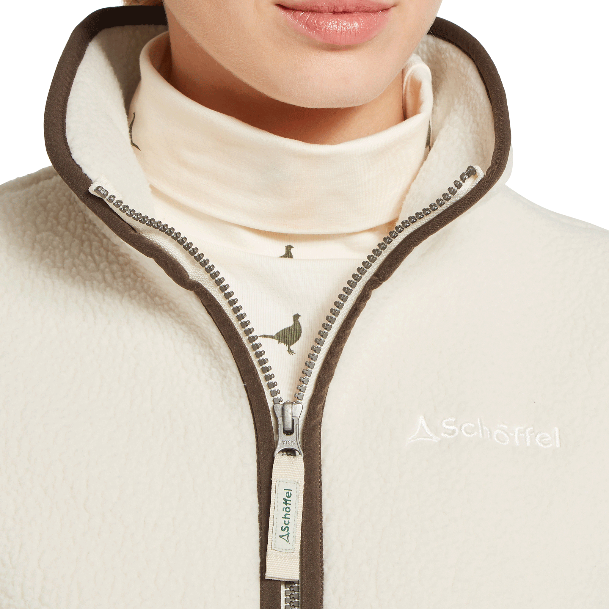 Schöffel Country Women's Lyndon Retro Fleece Gilet Soft White