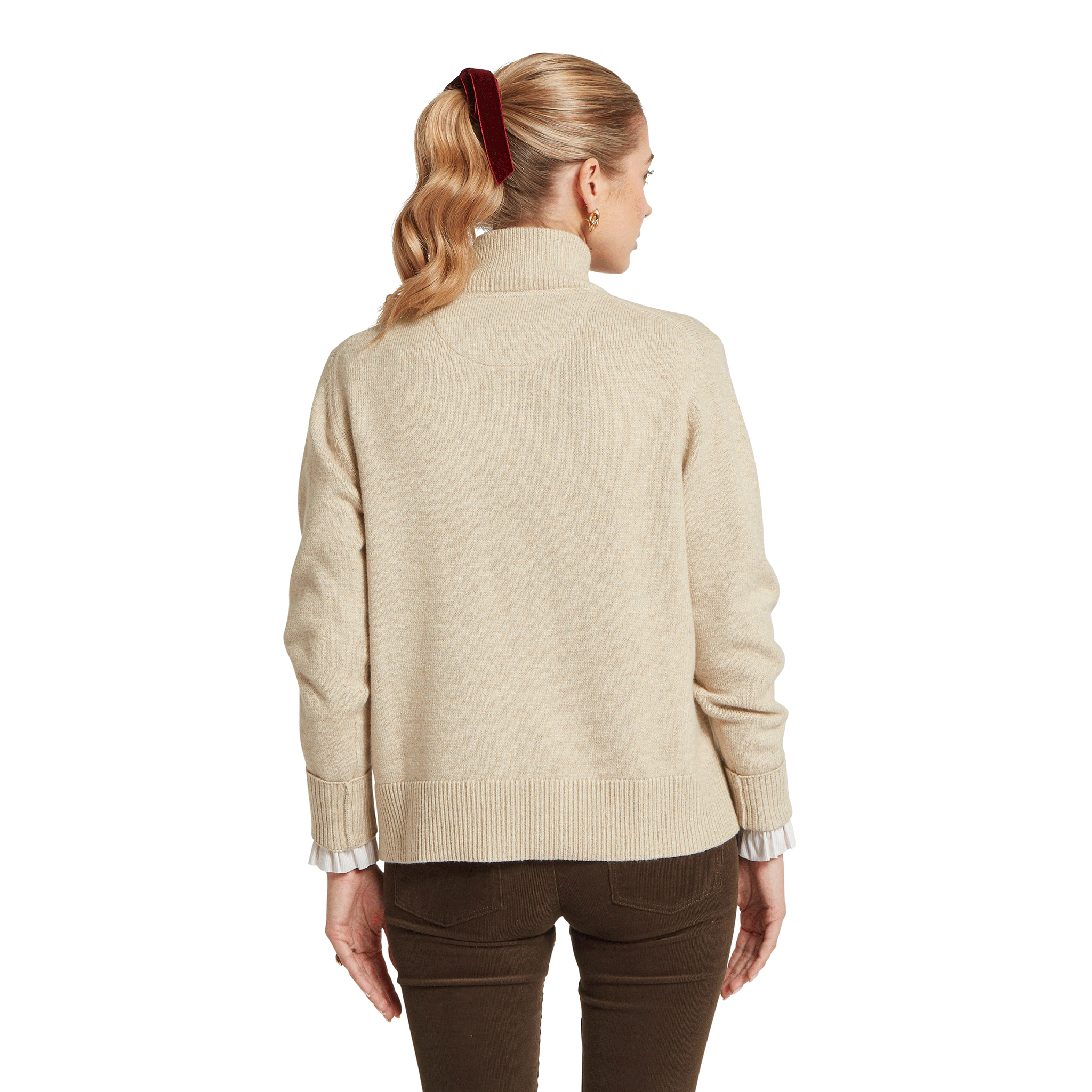 Schöffel Country Women's Thoralby 1/4 Zip Jumper Oatmeal