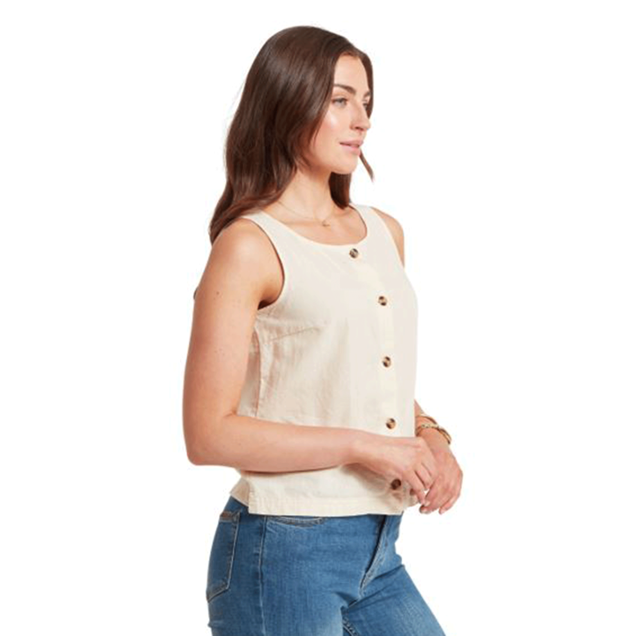 Schoffel Elsworth Linen Top in Oat
