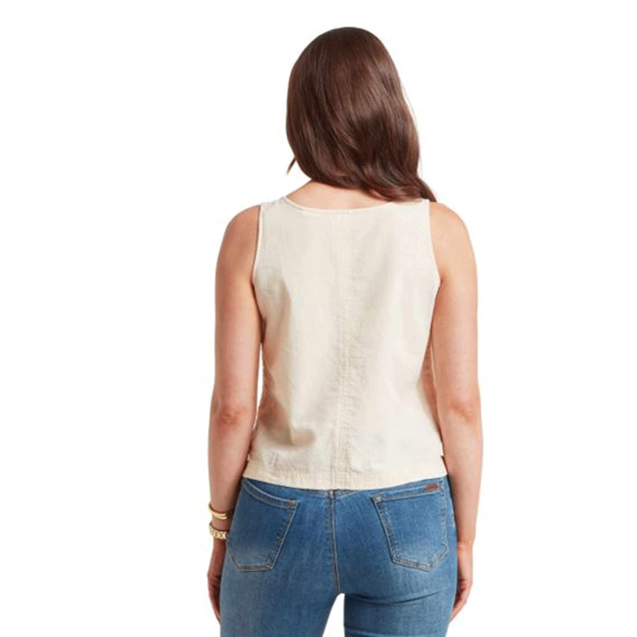 Schoffel Elsworth Linen Top in Oat